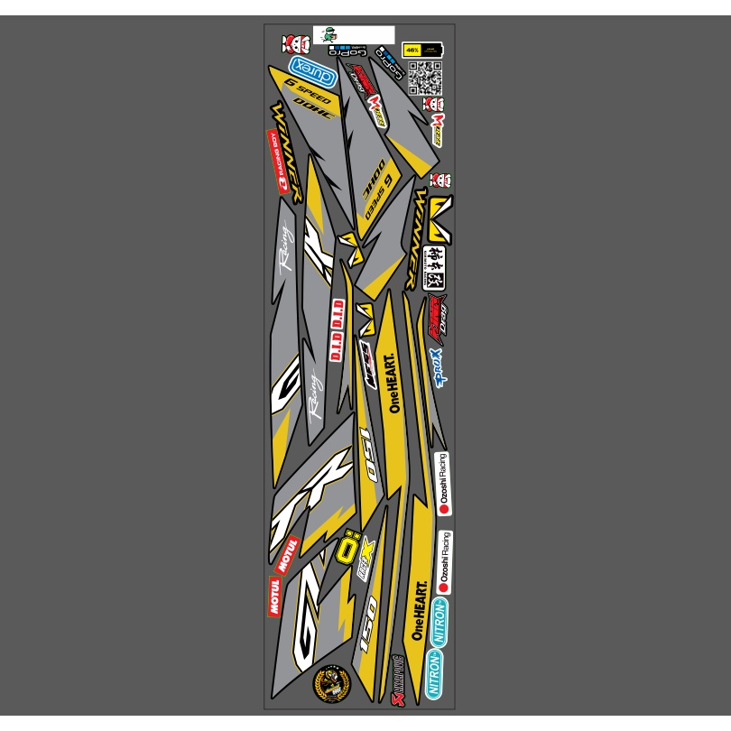 Tem gtr xe winner v1 màu đen  👉chế tem theo yêu cầu giá rẻ.