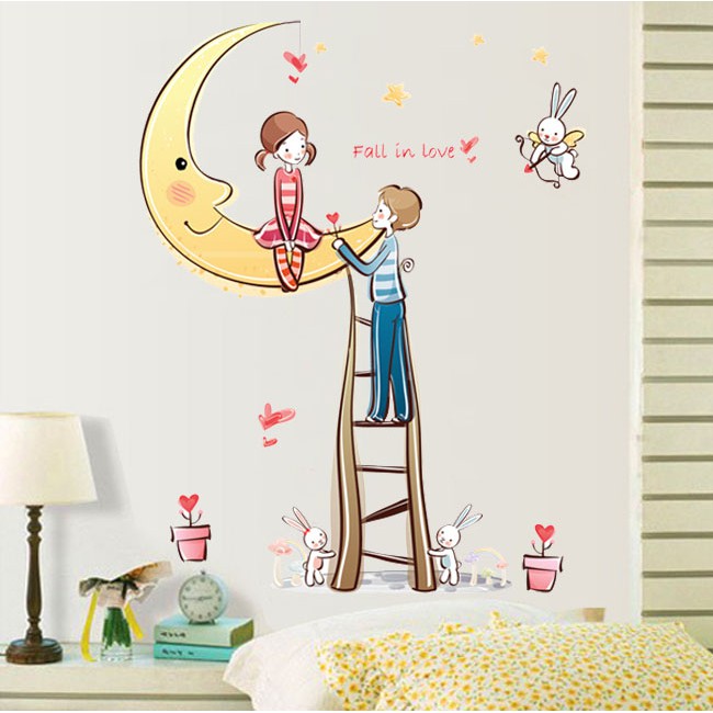 Decal Dán Tường Hình Cung Trăng - Trang Trí Decor Phòng Ngủ, Phòng Khách - Min STORE