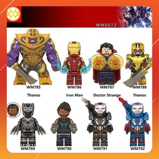 Đồ Chơi Minifigures DC Các Mẫu Nhân Vật Thanos Ironman Black Panther War Machine Doctor Stranger WM6072