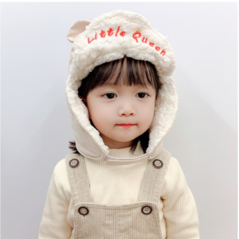 Nón nhung chụp tai xinh xắn phong cách mùa đông Hàn Quốc cho bé gái