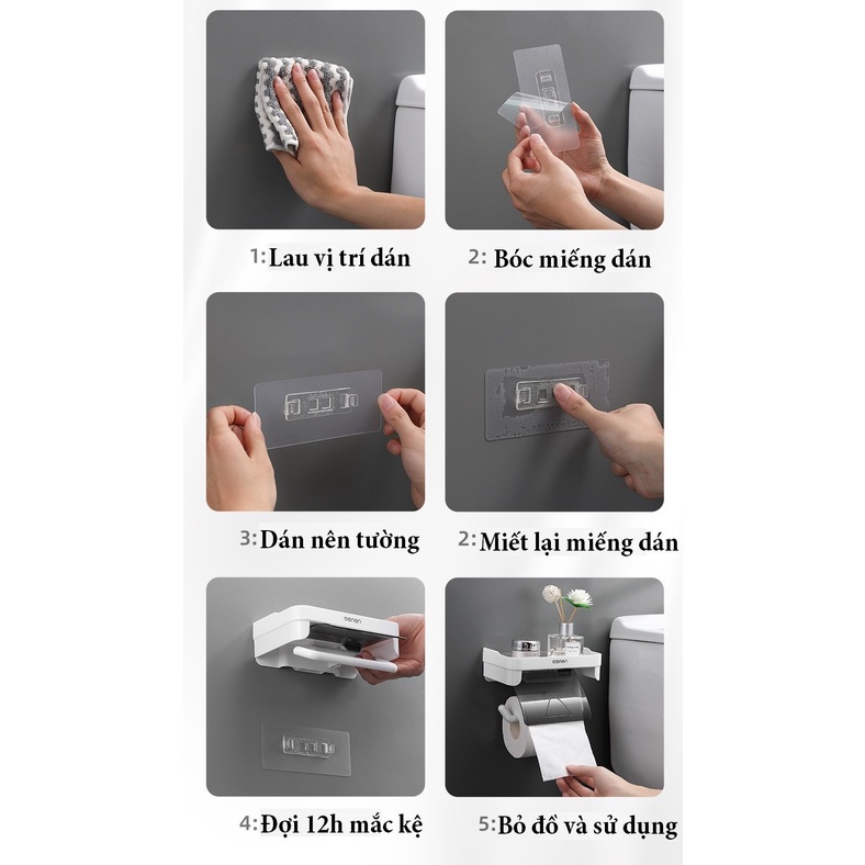 Giá Để Đồ Nhà Tắm Đựng Giấy Vệ Sinh, Kệ Để Đồ Đựng Mỹ Phẩm OENON Dán Tường Tiện Lợi eonon 387
