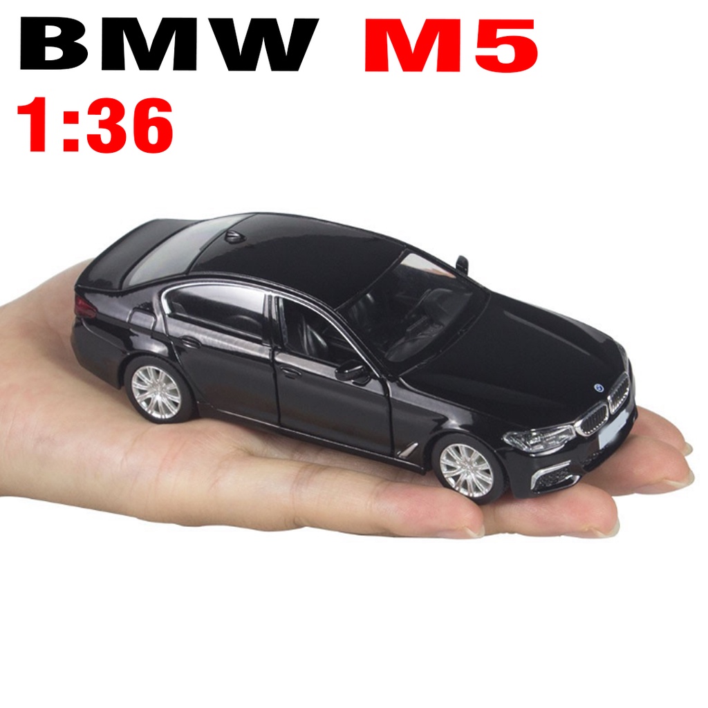 Xe mô hình ô tô BMW M5 1:36 đồ chơi trẻ em xe chạy cót mở 2 cửa xe (không hộp màu ngẫu nhiên)