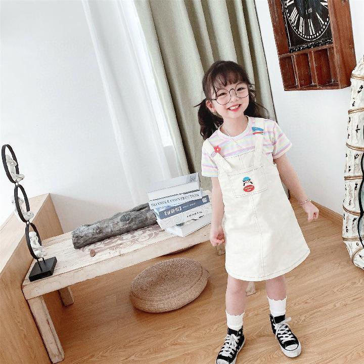 Tạp dề trẻ em, phong cách gấu nhỏ giản dị và rộng rãi，Quần yếm trẻ em Ttc213