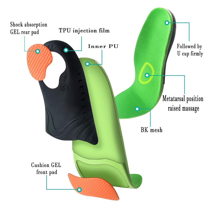 Cặp miếng lót giày thể thao co giãn chống trượt chống sốc thoáng khí size 36-48