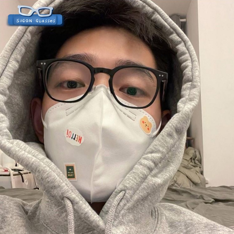 Kính Mát Gọng Vuông Chống Bức Xạ Thời Trang Cho Nam Nữ