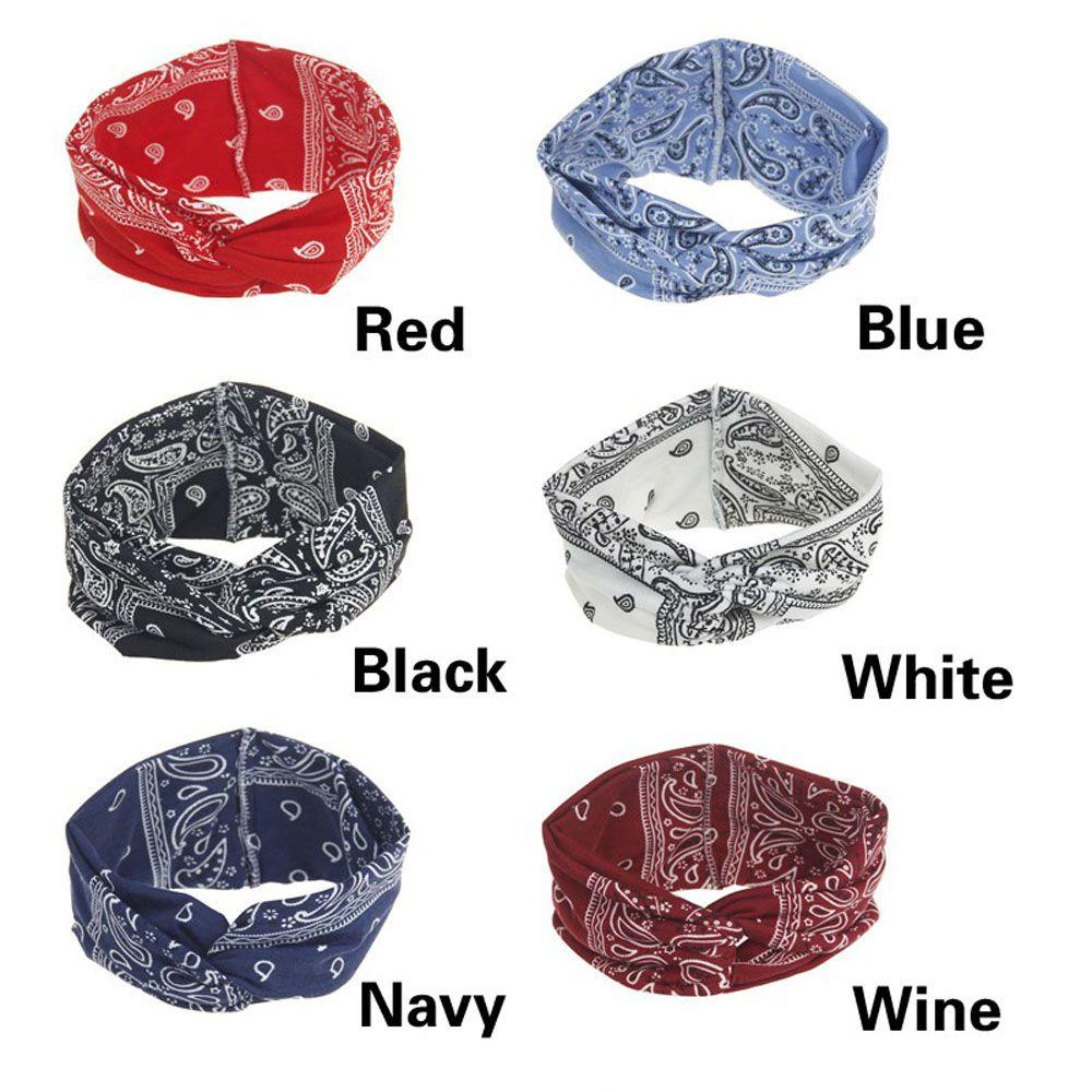 Băng Đô Turban Thắt Nút Chéo Co Giãn In Họa Tiết Hoa Ngọt Ngào