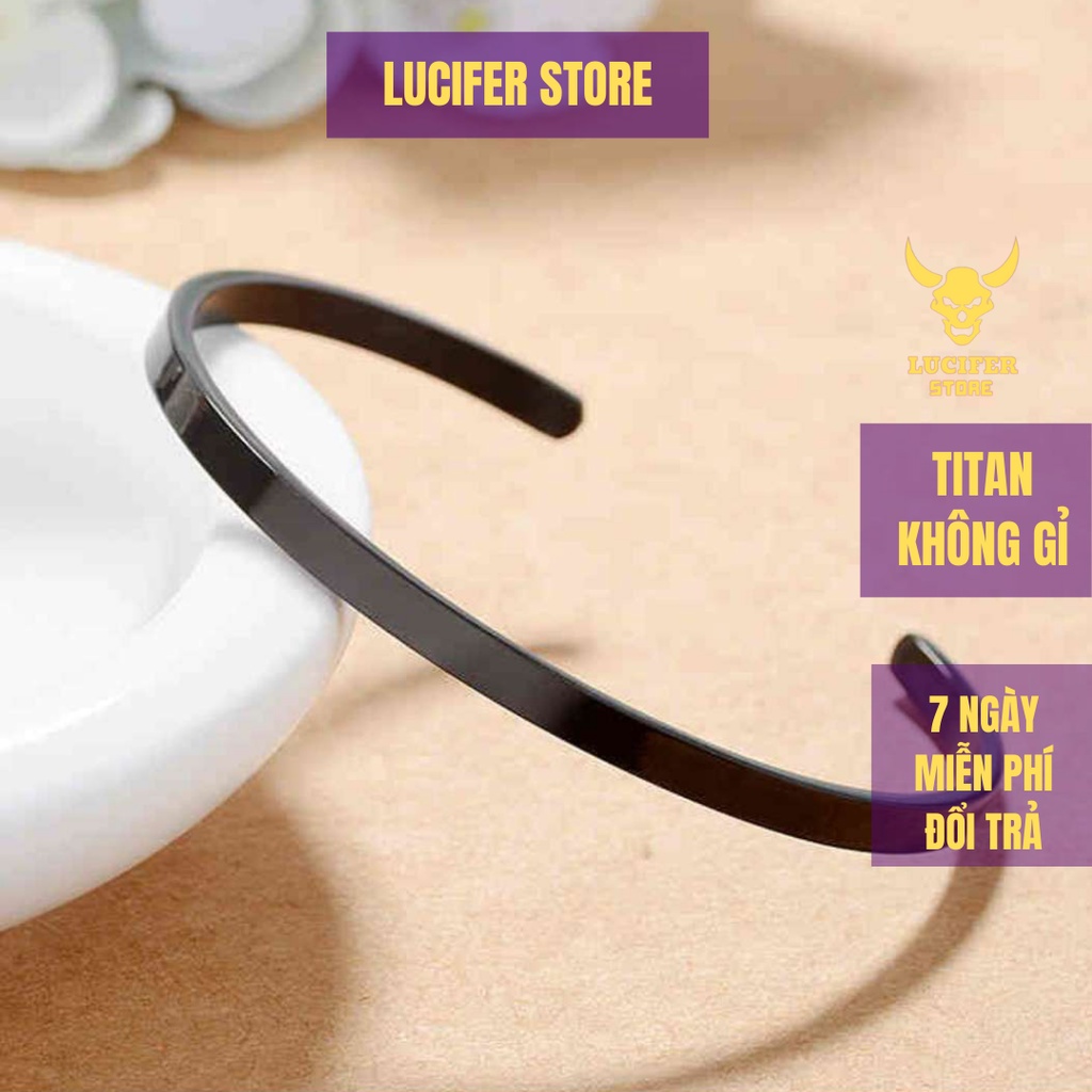 Vòng Tay Bạc Nam Unisex cá tính Titan không gỉ Đẹp Ngầu Cuban Đơn Giản Plain Lucifer Store Lắc Tay Phong Cách - Plain