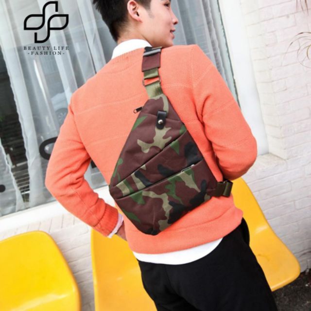 Hình thật! Túi đeo chéo chống trộm chiếc lá đa năng siêu nhẹ siêu bền đẹp nam nữ - Túi chéo chống trộm tuicheo 016 | BigBuy360 - bigbuy360.vn