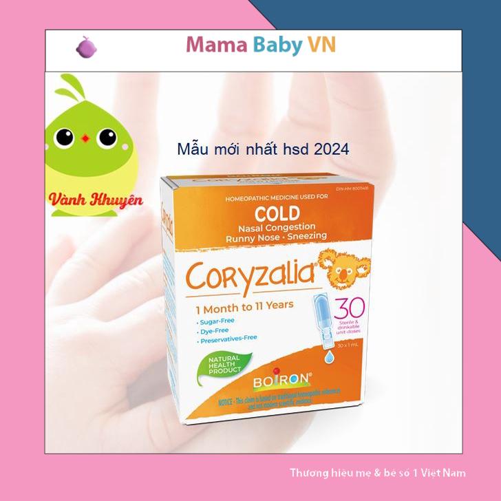 Muối uống vi lượng đồng căn Boiron Coryzalia/Coldcalm Canada 30 tép Mamababyvn