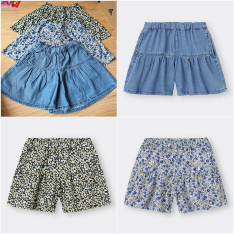 Quần short chân váy bé gái GU