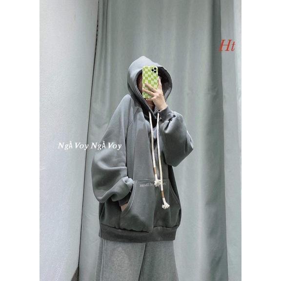 Áo hoodie Cotton chữ túi H2A785