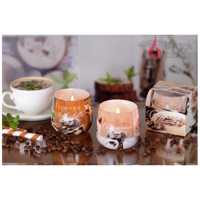 Ly nến thơm Bartek Candles BAT6502 Coffee & Spices New 100g (Hương cà phê capuchino)