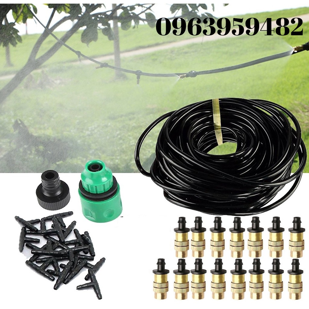 Bộ KIT Phun Sương Tưới Cây 20 Béc Bằng Đồng Cao Cấp AZONE
