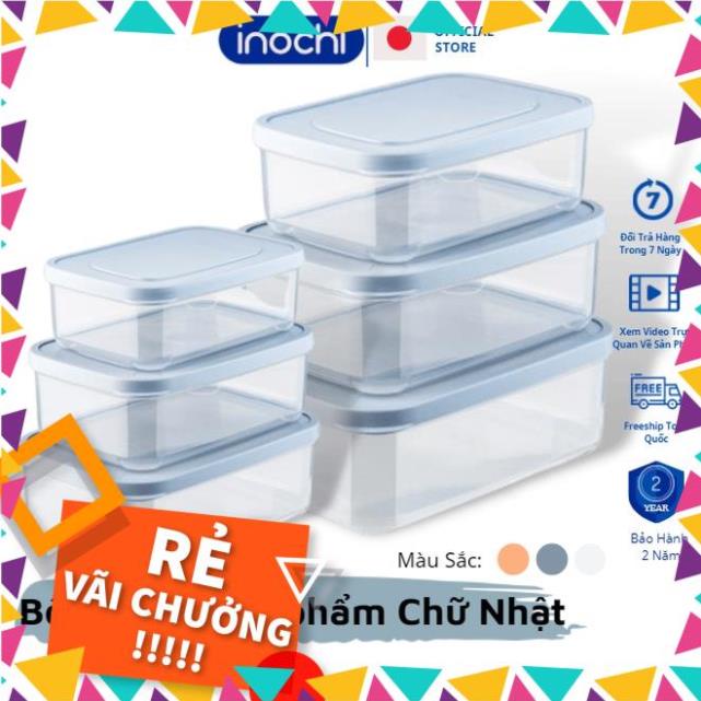 Hộp Nhựa Đựng Thực Phẩm Thức Ăn Hokkaido Chữ Nhật Cao Cấp Trong Suốt Kín Chịu Nhiệt Cao Inochi Chính hãng