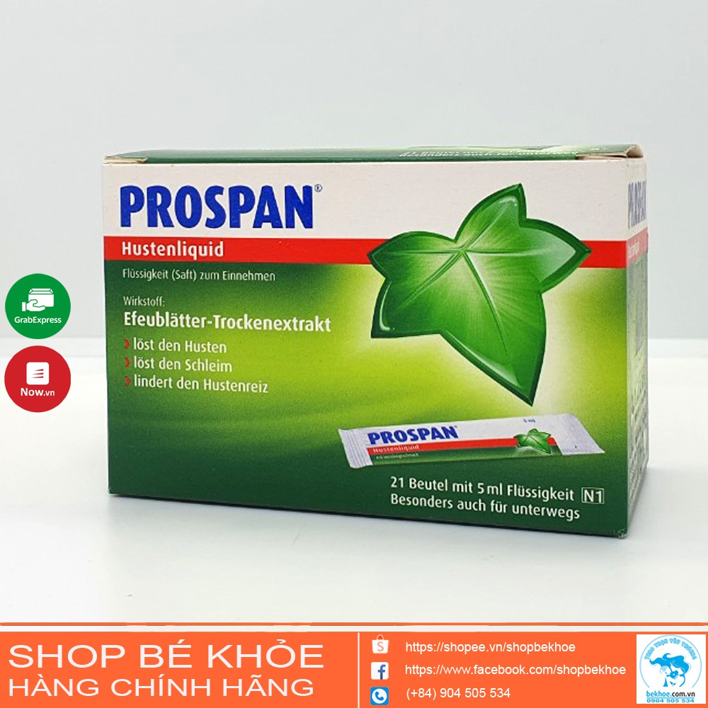 Siro ho Đức P.ros.pan 100ml, tinh chất 20ml và hộp 21 gói