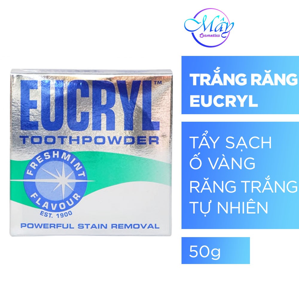 Bột làm trắng răng Eucryl Tooth Powder 50g