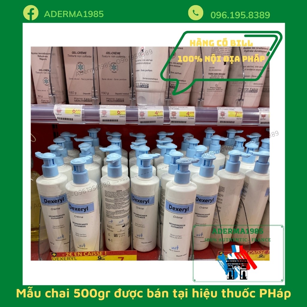 Kem Dexeryl, Hàng nội địa Pháp dưỡng da, giảm nẻ, giàm chàm, giảm da cơ địa, cho da bé mịn màng_Sữa Paris Aderma