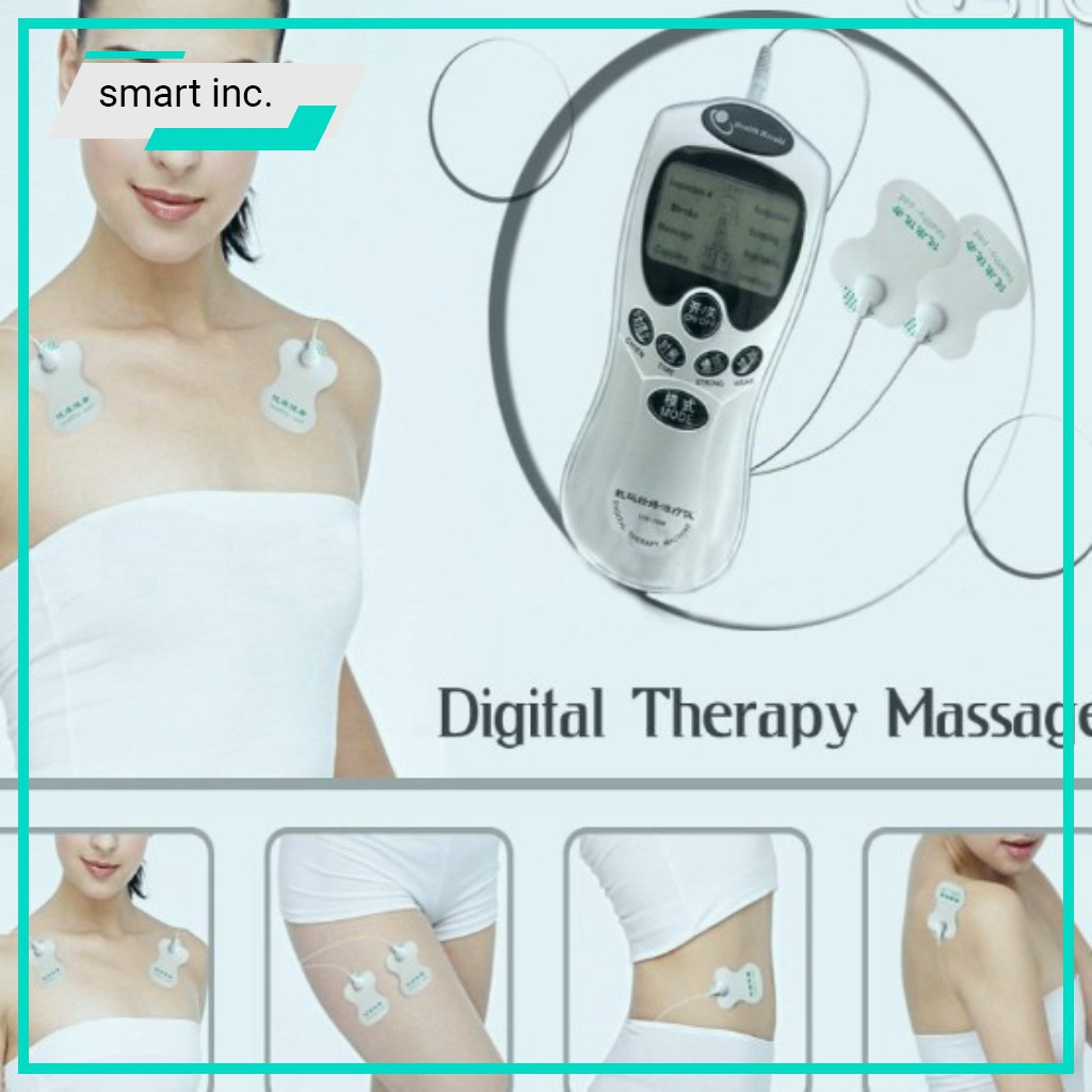 Máy Massage Cầm Tay  Mát Xa Lưng Cổ Vai Gáy Xung Điện Kèm 4 Miếng Dán Vật Lý Trị Liệu