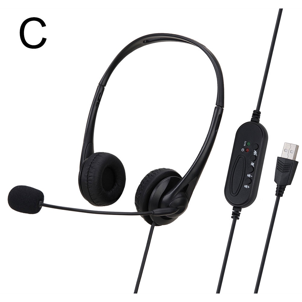 Tai nghe máy tính chụp tai có mic USB/3.5mm có micro cho tiện dụng cho máy tính để bàn/laptop