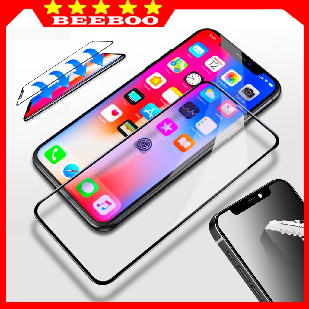 Kính cường lực iphone 11 pro max xs max 7 plus 8 plus x xr 12 pro max 13 pro max 6 6s - Dán full màn hình 111D