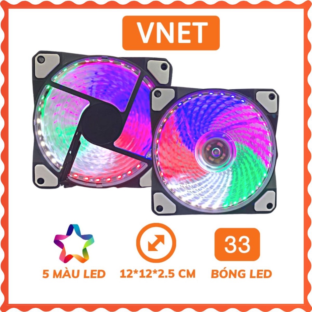 [Siêu Phẩm] Fan Led 33 Bóng / Fan led RGB Làm Mát Cho Case Máy Tính cao cấp