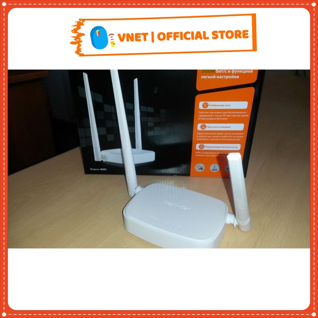 [Chính Hãng] Bộ phát sóng wifi Tenda N301 2 râu- Tốc Độ 300Mbps BH 3 năm | WebRaoVat - webraovat.net.vn