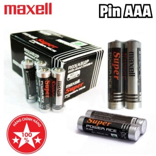 Pin 3A maxell - cặp 2 viên pin chính hãng loại 1