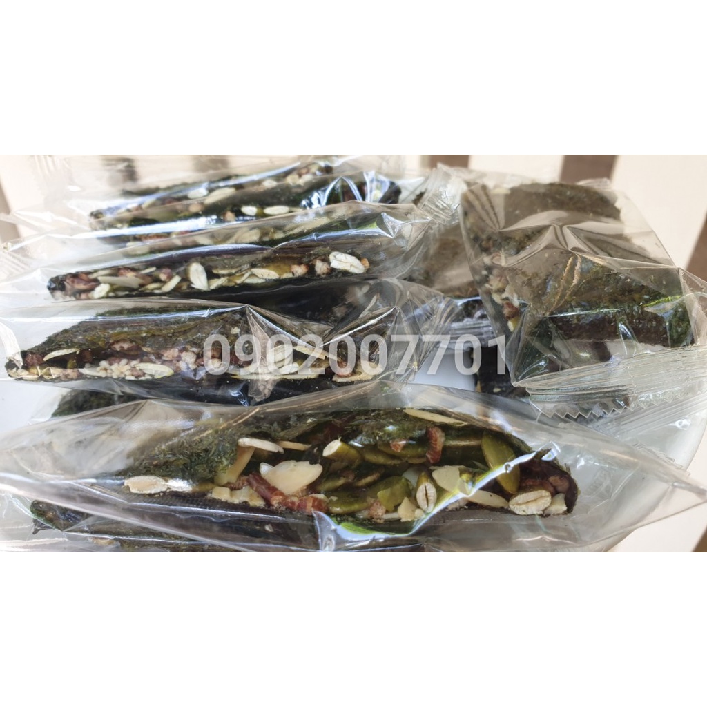 1 Kg Rong biển kẹp hạt dinh dưỡng  - rong biển sấy kẹp ngũ cốc thơm ngon- tốt cho sức khỏe- đồ ăn vặt