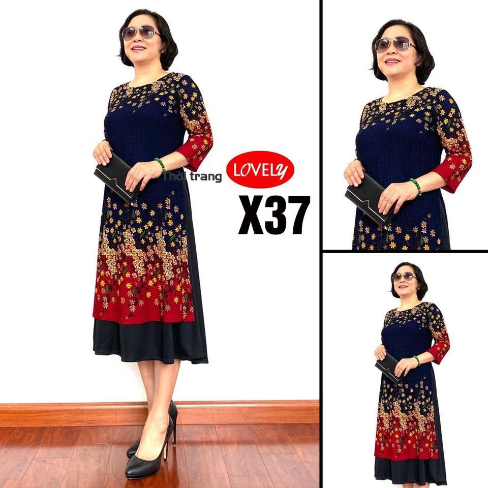 ÁO DÀI CÁCH TÂN TRUNG NIÊN XỐP NHẬT DÀNH CHO MẸ VÀ BÀ Mẫu X35 - X40 | BigBuy360 - bigbuy360.vn