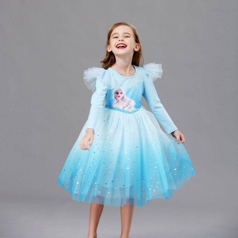 🧚🏻‍♀️Váy công chúa Elsa tay cánh tiên mùa thu mới 2020 cho bé gái 🧚🏻‍♀️