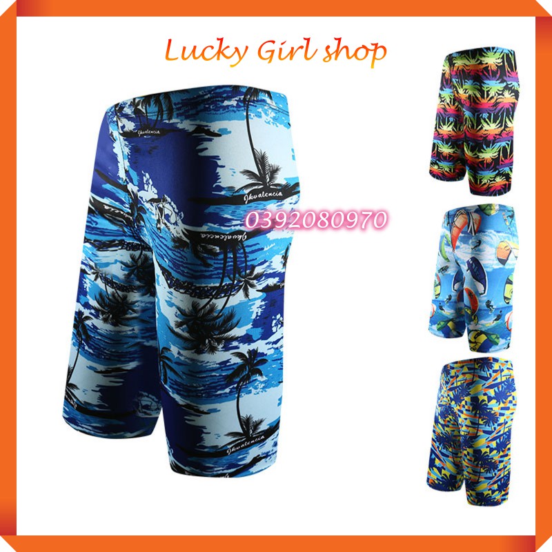 Quần Bơi Nam Lỡ Hoạ Tiết Thời Trang Bắt Mắt Thun Co Giãn 4 Chiều Size Từ 45-70kg - Lucky Girl shop