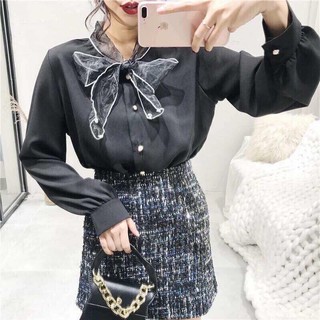 Áo sơ mi cổ buộc nơ_HS84