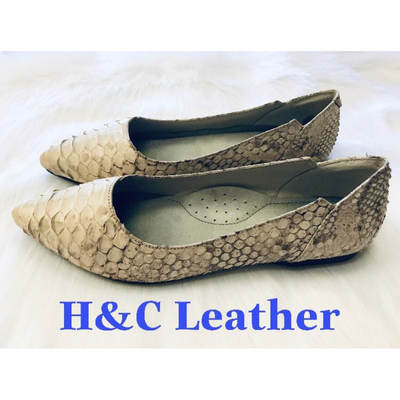 Giày nữ búp bê da trăn thật 100%