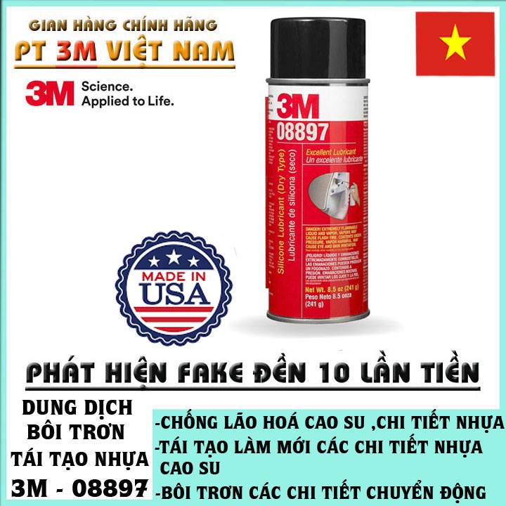 Dung dịch bôi trơn và tái tạo nhựa 3M Silicone Lubricant 08897