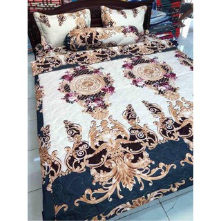 Bộ ga gối poly 1,6m Hoàng gia trắng