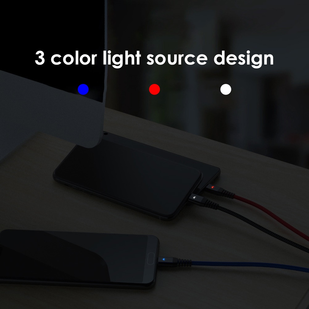 Dây Cáp Sạc Nhanh 3 Trong 1 Micro Usb Loại C 3.1a Cho Iphone / Android