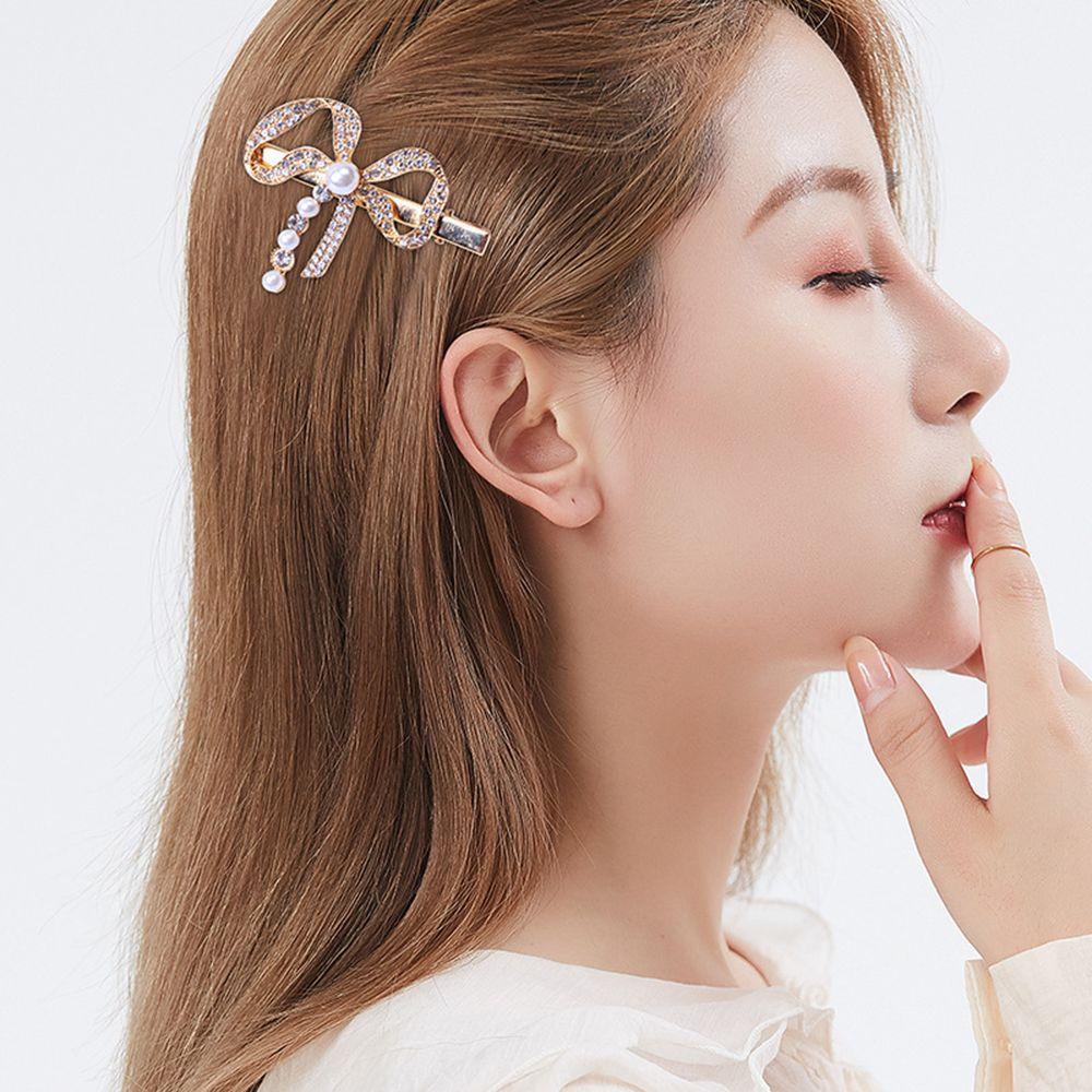 Kẹp Tóc Hình Hoa / Xương Cá Bằng Hợp Kim Thời Trang Cho Nữ