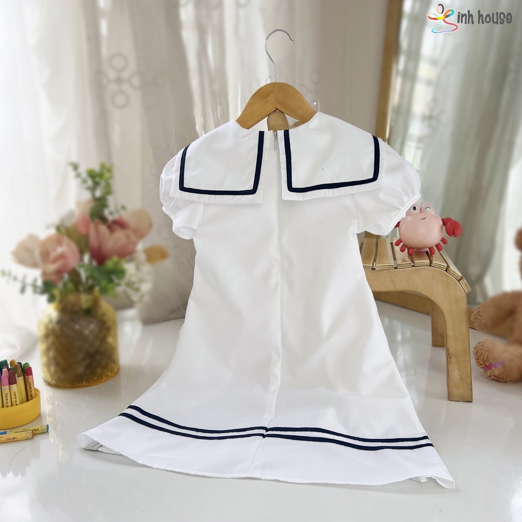 V049 Váy Thuỷ Thủ Trẻ Em Xinh House Phối Viền Cho Bé Gái