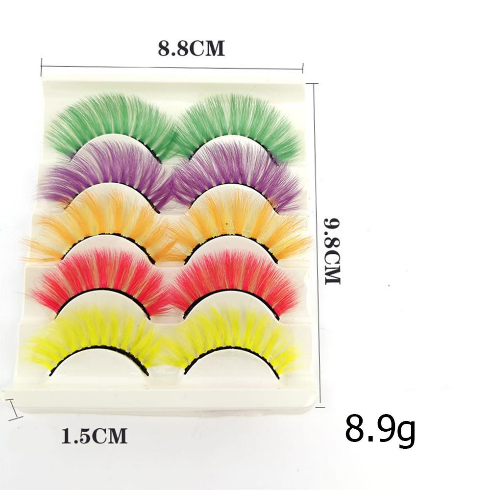 Set 5 Cặp Lông Mi Giả BORAG SKONHED Màu Trắng Thời Trang Cho Nữ