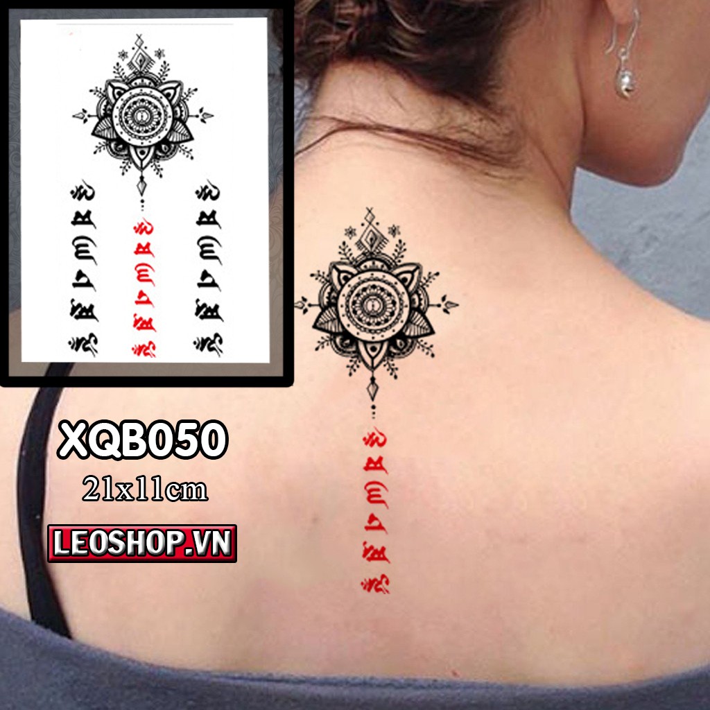 Hình Xăm Dán Chữ Họa Tiết Ấn Độ Chụp Ảnh, Đóng Phim, Dễ Dàng Tẩy Xóa - Dùng 2-5 Ngày