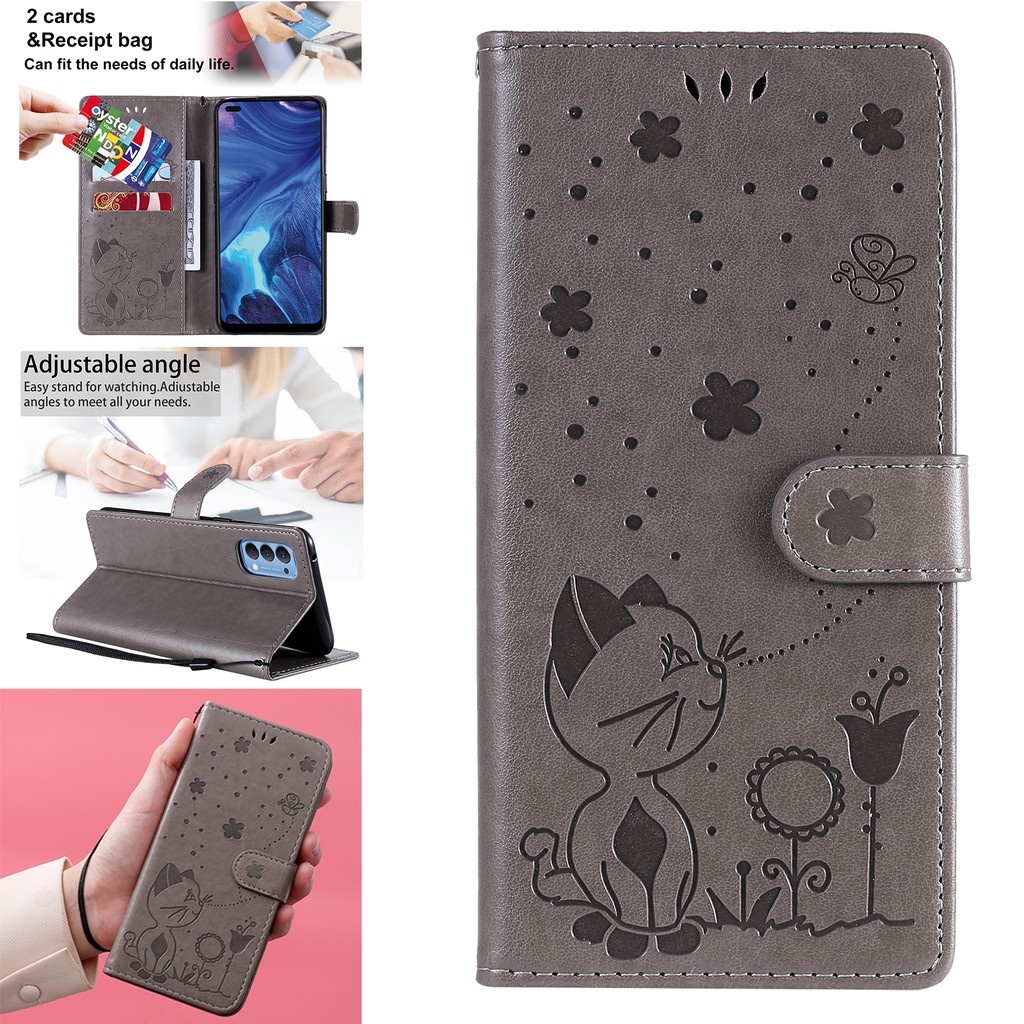 Bao Da Điện Thoại Pu Mềm Nắp Gập Tích Hợp Ví Kèm Ngăn Đựng Thẻ Cho Oppo A15 A72 A73 5g Reno5 Reno4 Pro Ốp | BigBuy360 - bigbuy360.vn