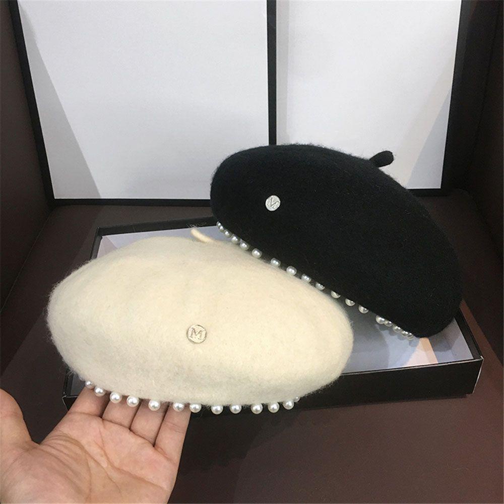 ESPO Mũ Beret Len Phong Cách Pháp Dễ Phối Đồ Thời Trang Cho Nữ