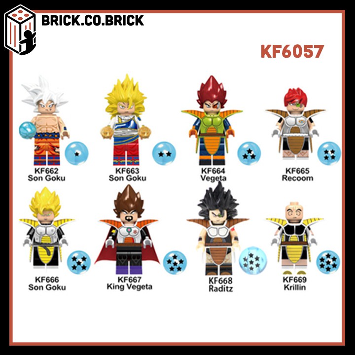 Non Lego Dragon Ball Đồ Chơi Lắp Ráp Minifigures Mô Hình Lắp Ghép Sáng Tạo Trong Anime Bảy Viên Ngọc Rồng KF6057