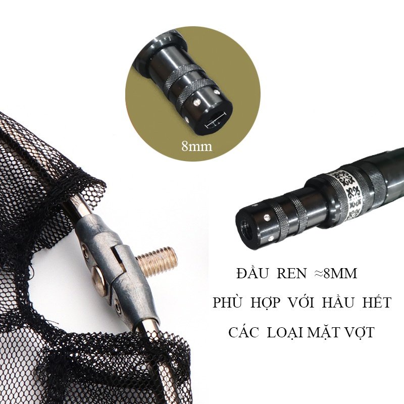 Vợt Cá Carbon Săn Hàng Cao Cấp PKK07 Có Thể Thu Gọn Tiện Lợi Chuyên Dùng Câu Đài Câu Đơn - Sanami Fishing