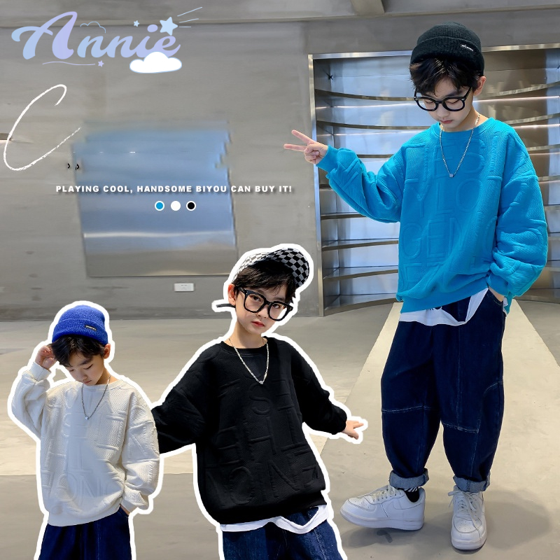 Áo sweater Cổ Tròn In Chữ Thời Trang Cho Bé