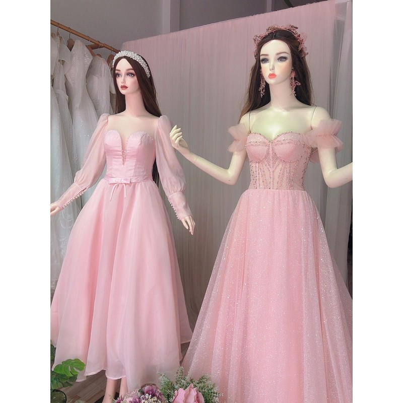 Váy cưới hồng