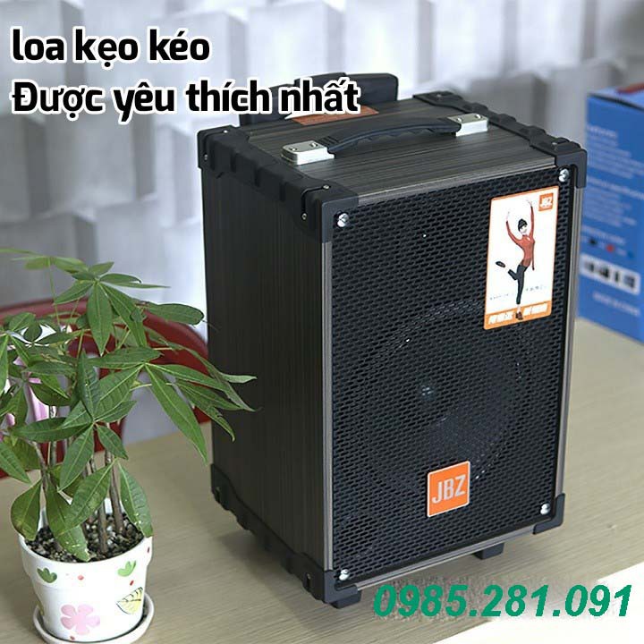 LOA KÉO JBZ NE107 DÒNG LOA KÉO KARAOKE 2 MICRO KHÔNG DÂY- LOA KẸO KÉO.