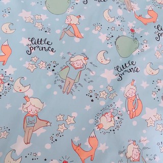 Vải thô mặt lụa hoàng tử bé may ga gối , đồ bộ
