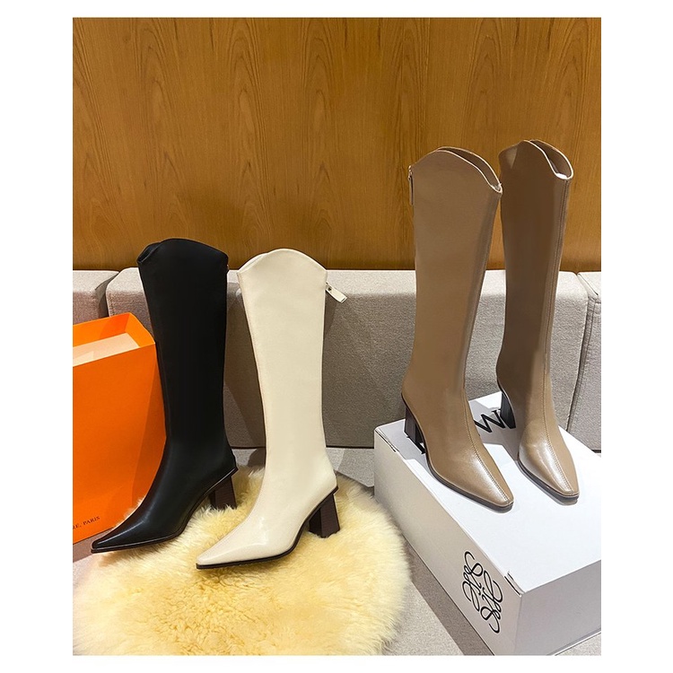 Giày Boot Cao GóT MũI Vuông ThờI Trang Cho Nữ Size 34-43