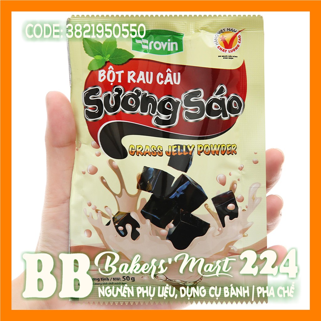 1 GÓI - Bột sương sáo ĐEN ROVIN Hoàng Yến - Gói 50gr